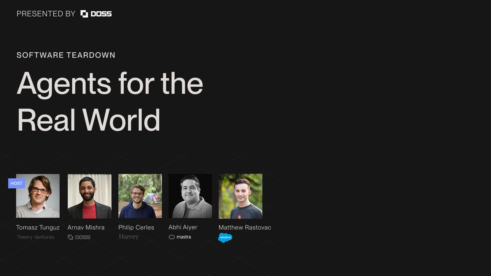 Agent for the Real World panel participants